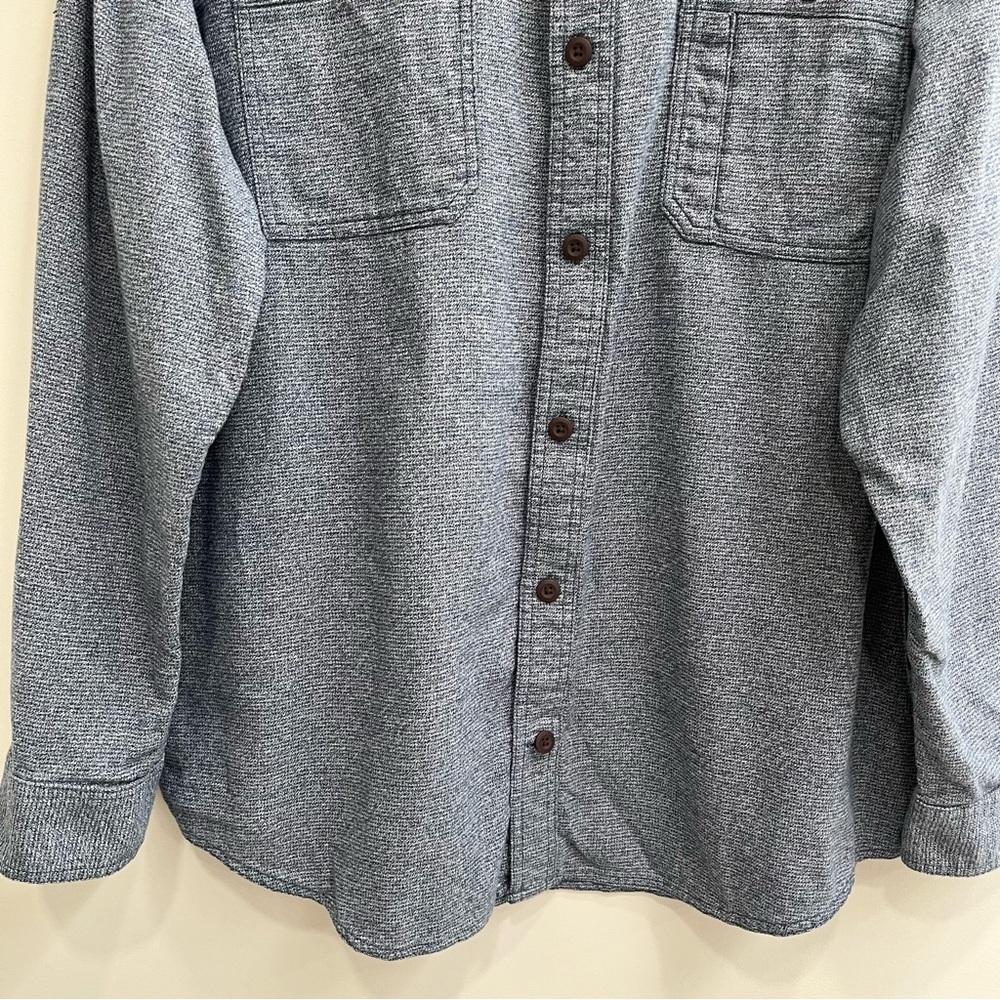 Duluth Trading Kennesaw Relaxed Fit Long Sleeve Shirt  Blue Button Down Men 2XL - Picture 4 of 8